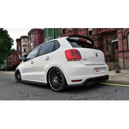 Накладка сплиттер на задний бампер на Volkswagen Polo V GTI